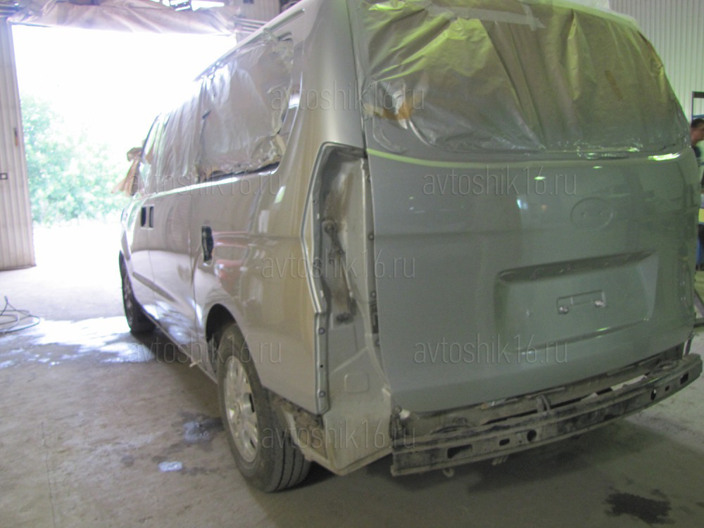 Кузовной ремонт Автобус Hyundai, окраска Автобус Hyundai, полировка Audi 